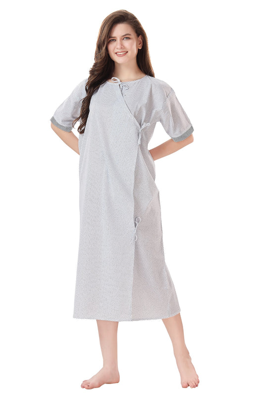 Patient Gown Wrap Around Style - Blue