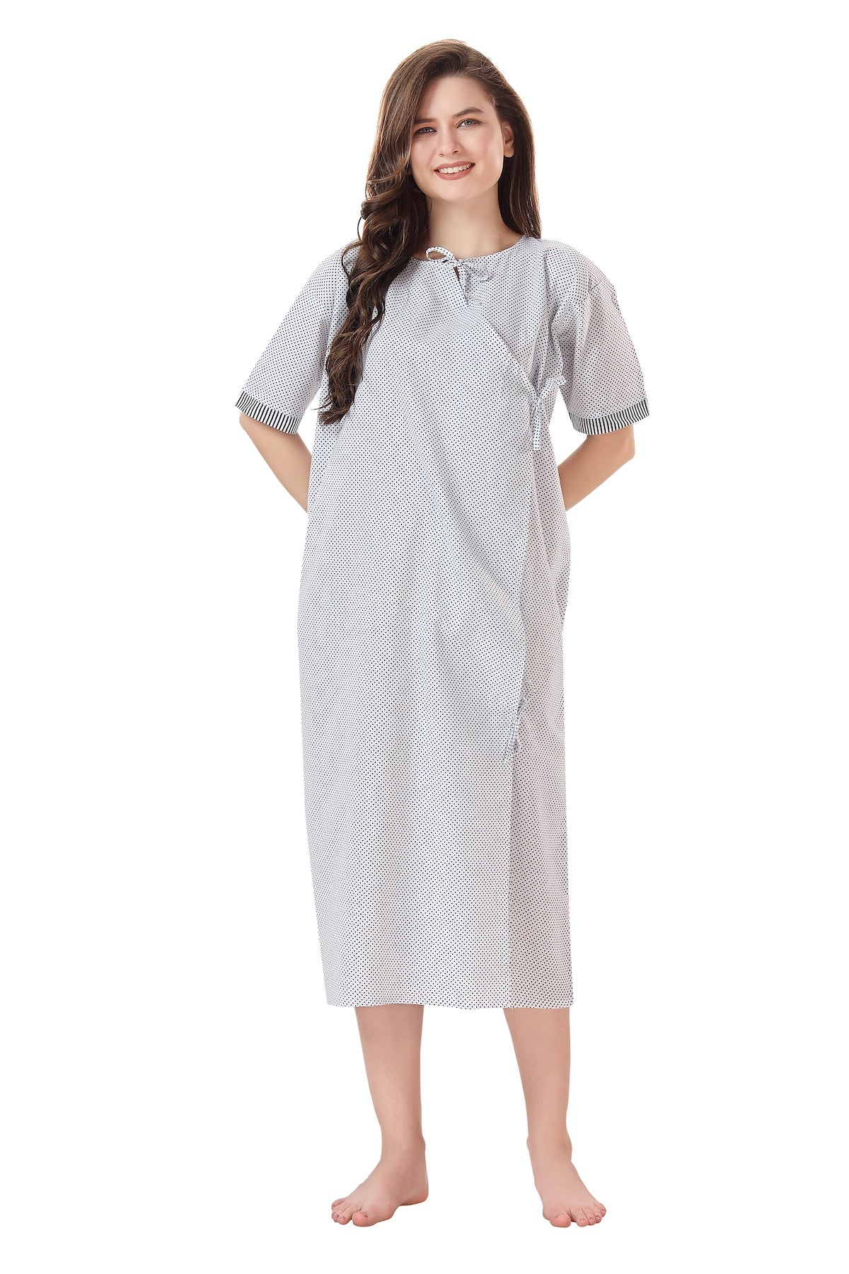 Patient Gown Wrap Around Style - Blue