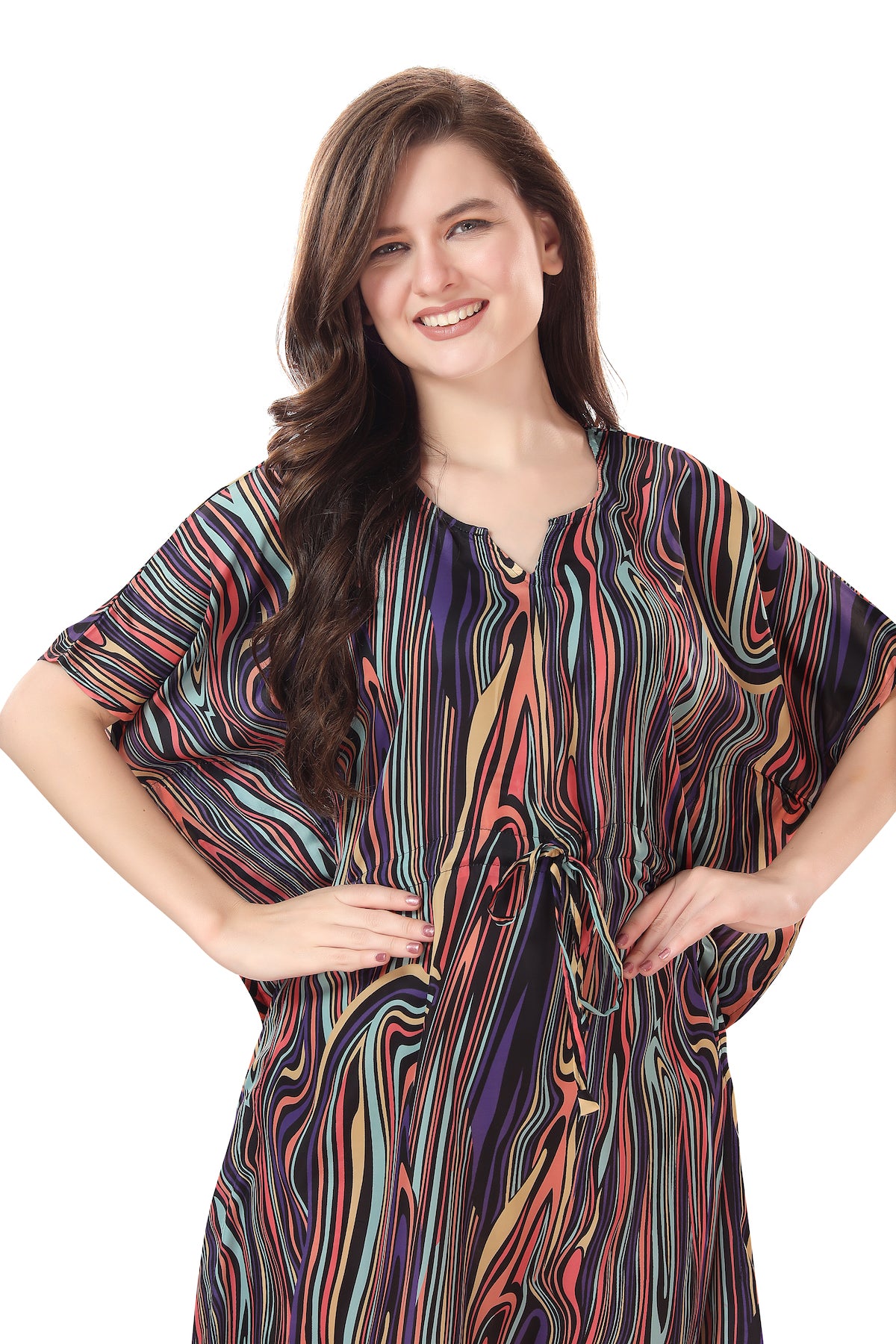 Issa Vibe Multicolor Short Kaftan Beachwear/Loungewear