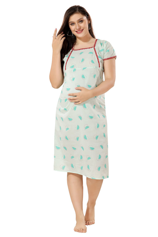 Cute Watermelon Feeding Nightdress - Green