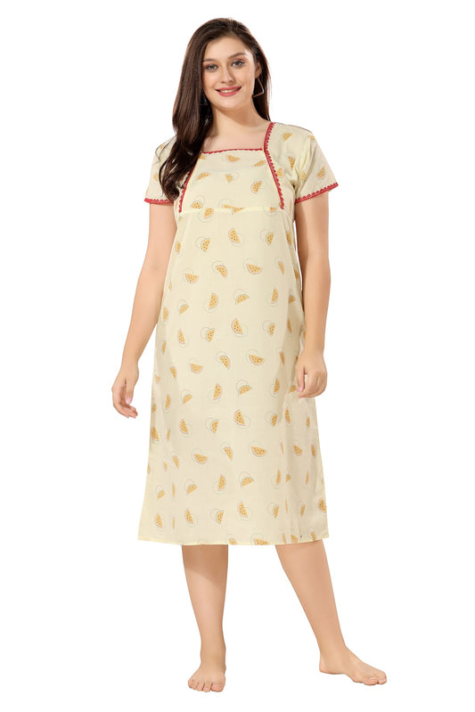 Cute Watermelon Feeding Nightdress - Yellow