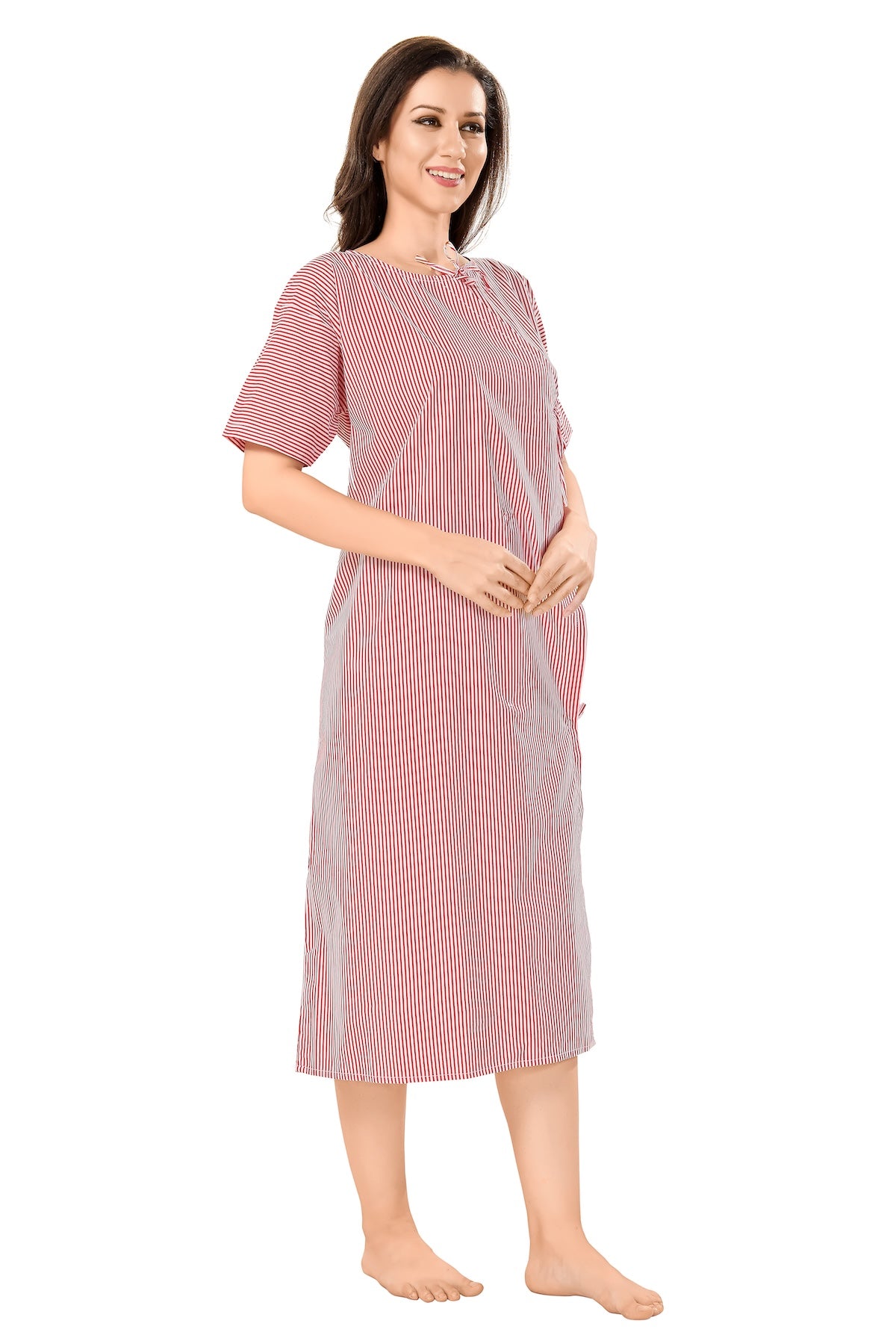 Patient Gown Wrap Around Style - Red