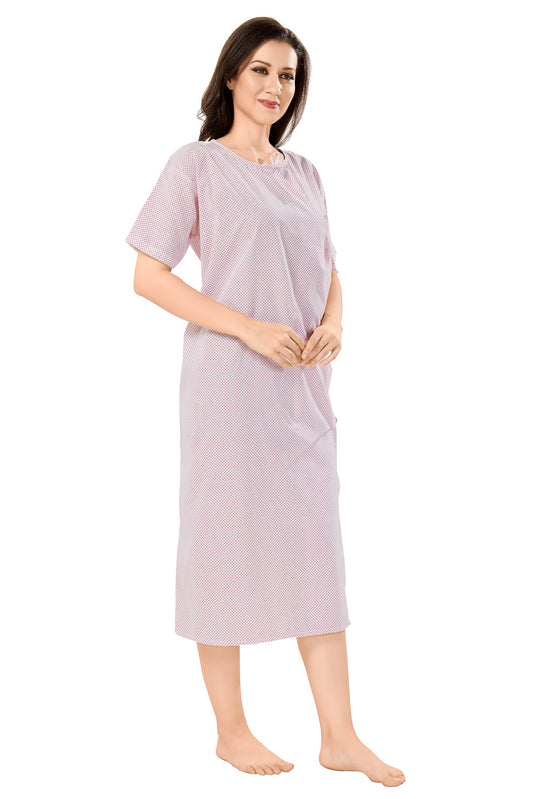 Patient Gown Wrap Around Style - Red