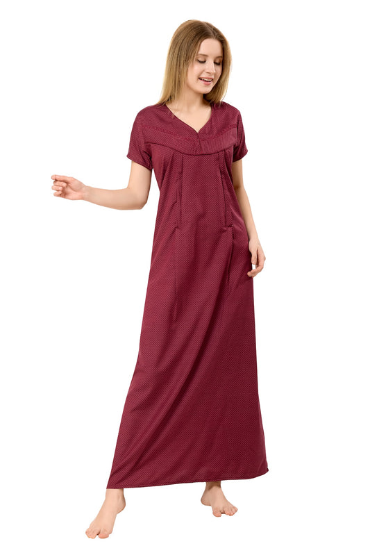 Classic Feeding Nighty - Maroon