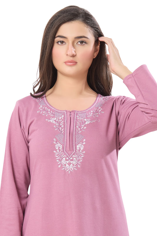 Blush Bloom Embroidered Nightdress
