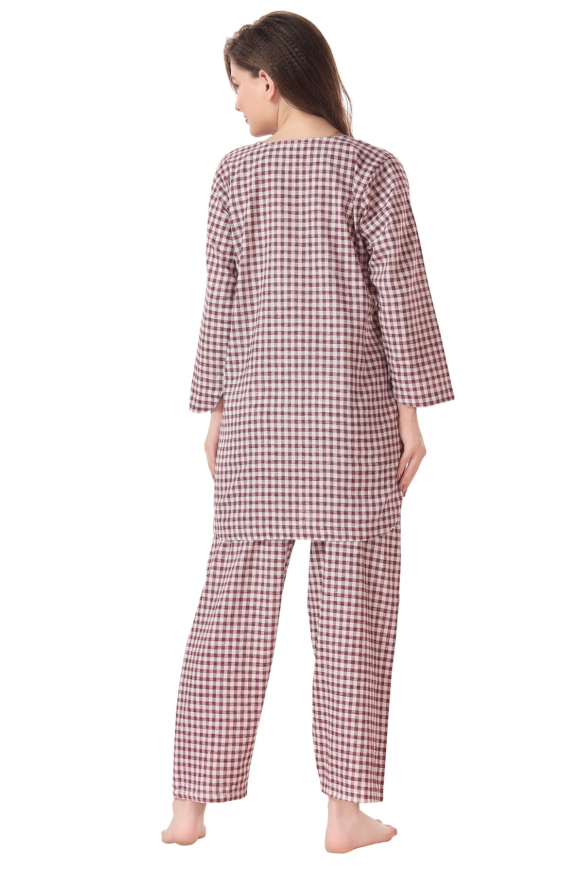 Checkered Purple Coord Set