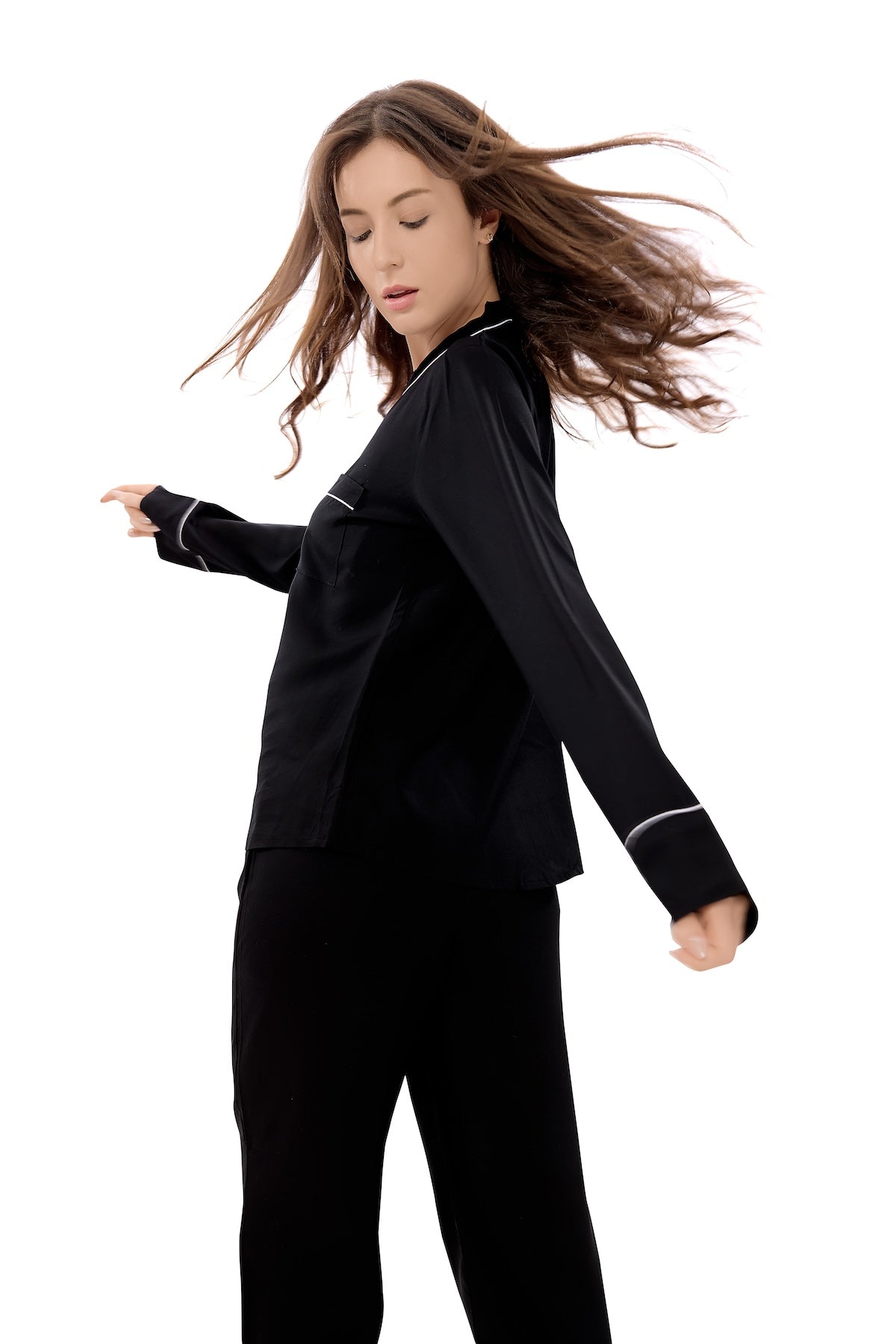 Just Black Nightsuit Set - Full