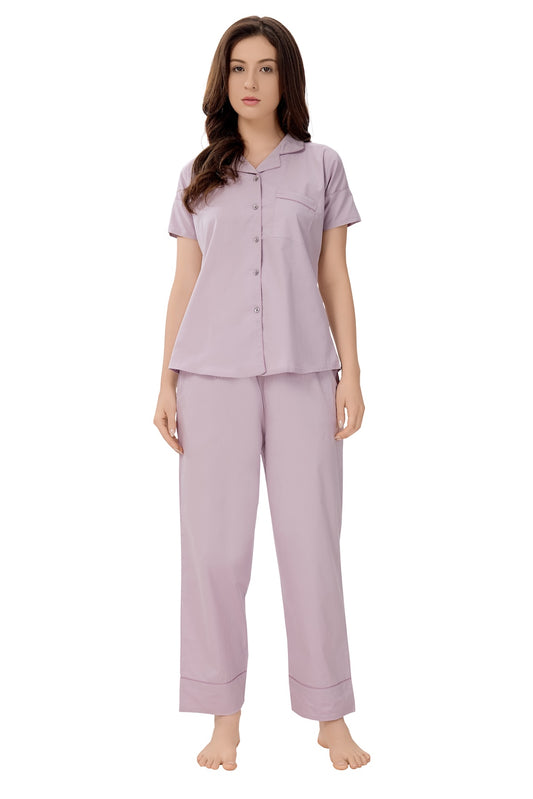 Classic Muave Pajama Set - Half