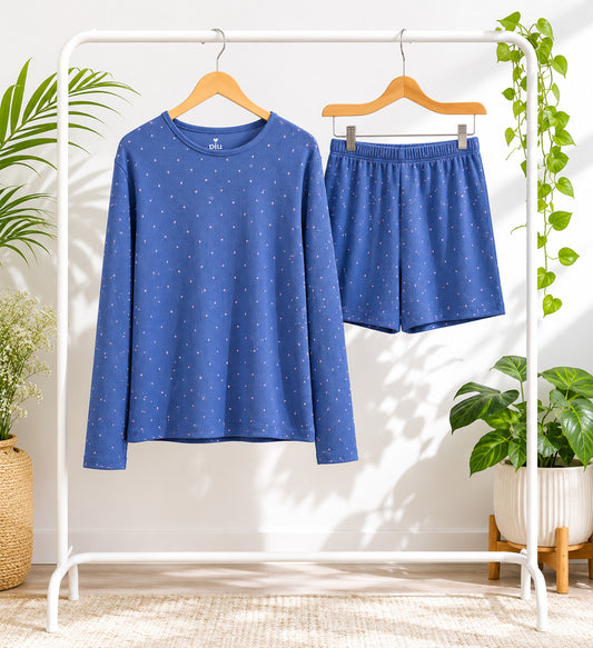 Midnight Dots Shorts Set