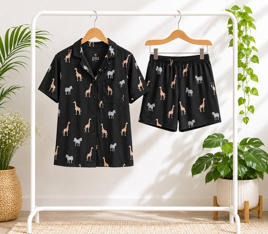 Safari Snooze Shorts Set