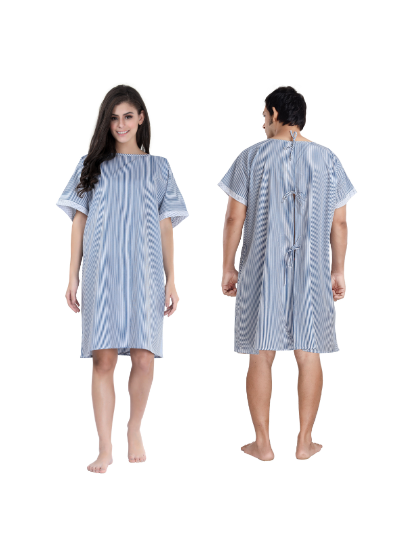 unisex cotton patient gown, cotton, gowns, hospital gown, medical gown PiuSnooze unisex cotton patient gown, cotton, gowns, hospital gown, medical gown PiuSnooze