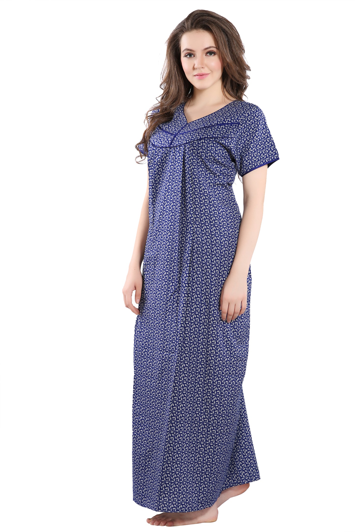 Leaf Printed Feeding Nighty