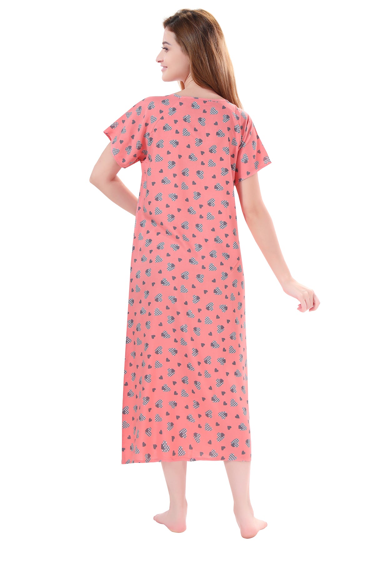 Pretty Hearts Feeding Dress Peach