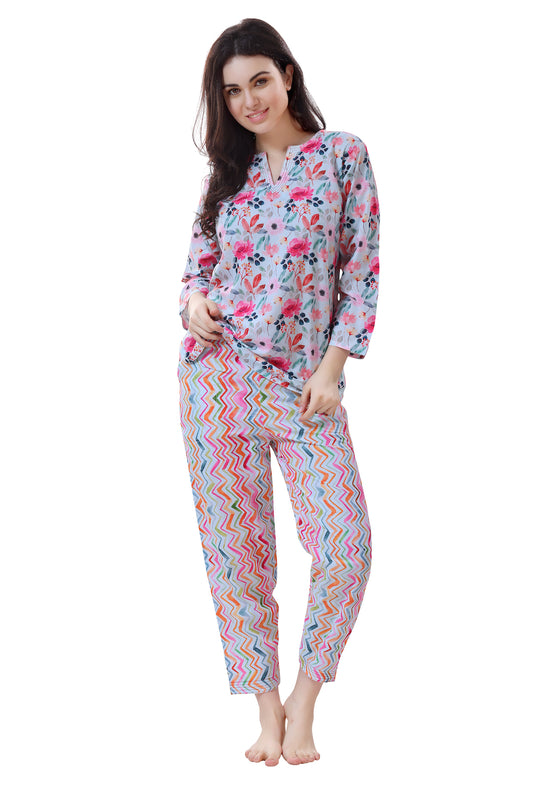 Surreal Soft Printed Pajama Set