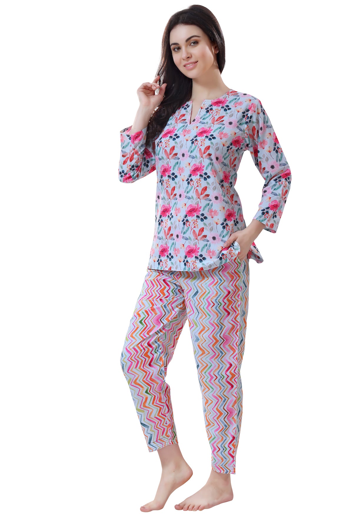Surreal Soft Printed Pajama Set