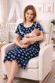 Heart n Star Maternity Dress - Brown