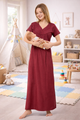Classic Feeding Nighty - Maroon