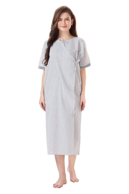 Patient Gown Wrap Around Style - Blue