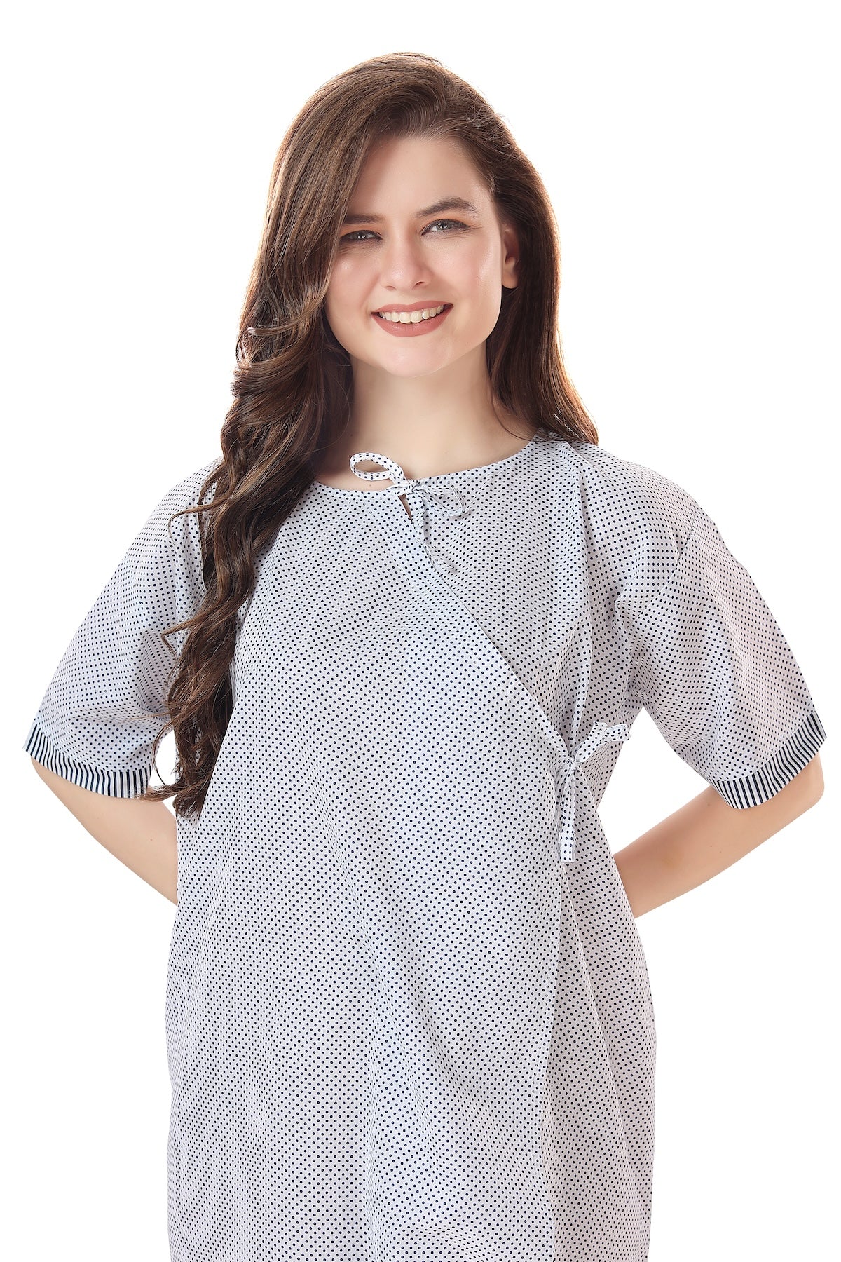 Patient Gown Wrap Around Style - Blue