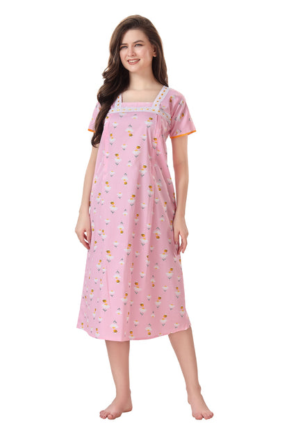 Honey Bee Feeding Nighty Pink