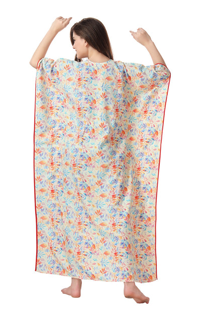 Floral Flowy Kaftan Dress