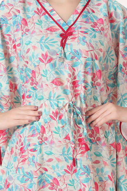 Floral Flowy Kaftan Dress