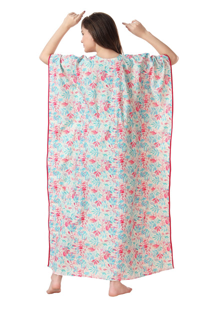 Floral Flowy Kaftan Dress