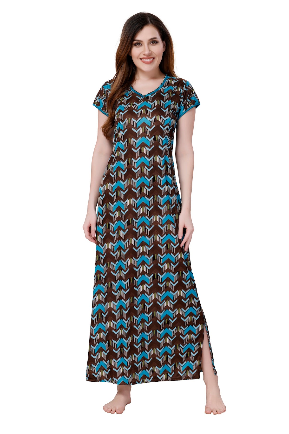 Chevron Feeding Sarina Nighty - Blue