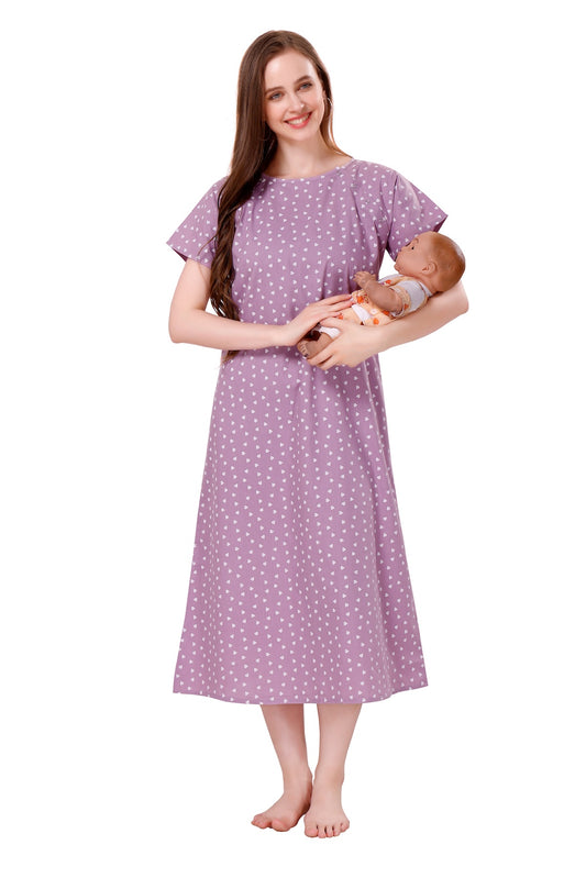 Heart Feeding Nighty - Pink