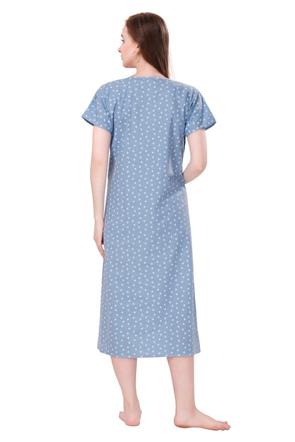 Heart Feeding Nighty - Blue