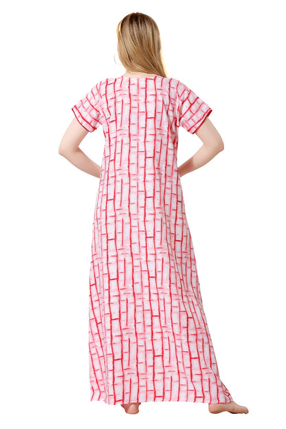 Printed Feeding Nighty - Pink