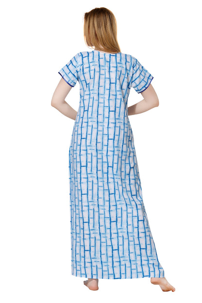 Printed Feeding Nighty - Blue
