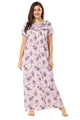 Floral Plus Size Nighty - Purple