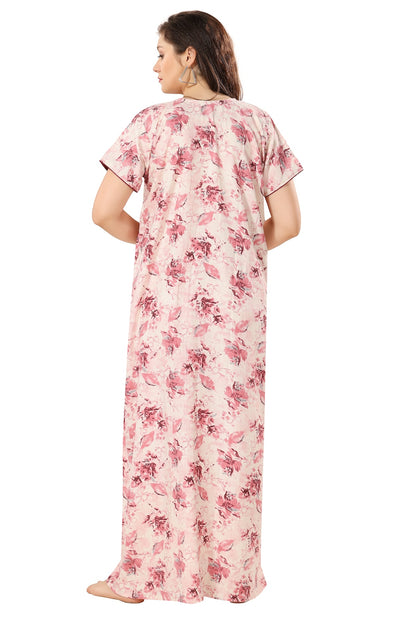 Floral Plus Size Nighty - Red