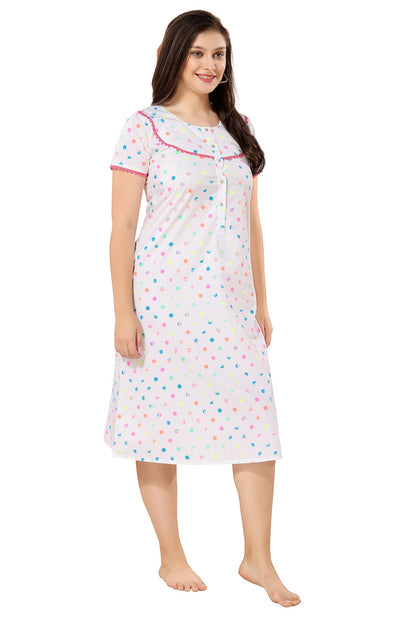 Polka Dots Maternity Nighty - Nighty