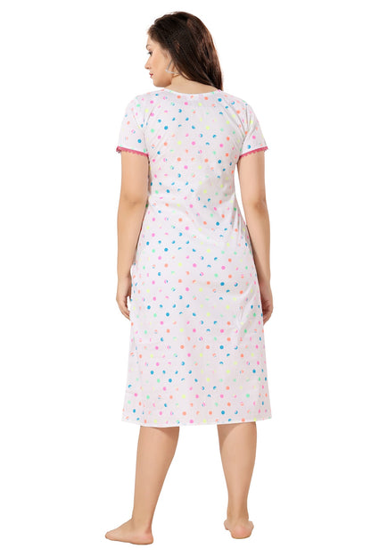 Polka Dots Maternity Nighty - Nighty