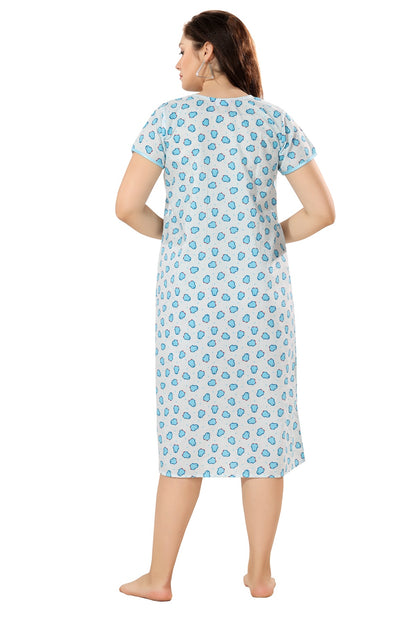 Cute Penguin Feeding Nightdress - Blue