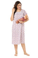 Cute Penguin Feeding Nightdress - Purple