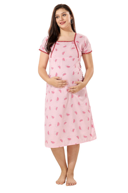 Cute Watermelon Feeding Nightdress - Pink