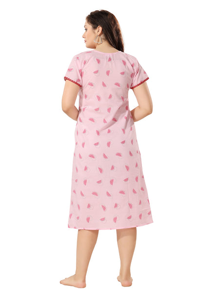 Cute Watermelon Feeding Nightdress - Pink