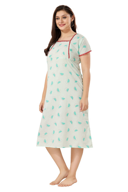 Cute Watermelon Feeding Nightdress - Green