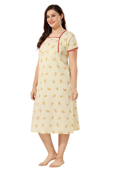 Cute Watermelon Feeding Nightdress - Yellow
