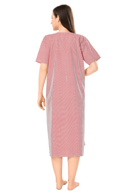 Patient Gown Wrap Around Style - Red