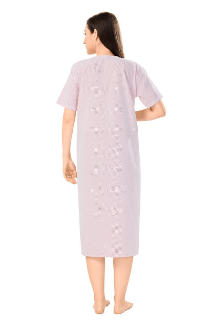 Patient Gown Wrap Around Style - Red
