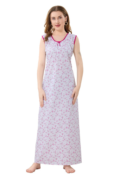 Summer Cool Sleeveless Nighty - Pink