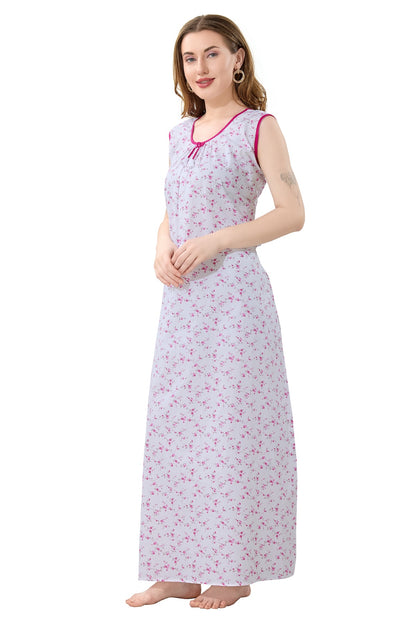 Summer Cool Sleeveless Nighty - Pink
