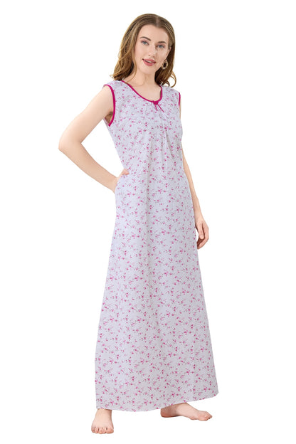 Summer Cool Sleeveless Nighty - Pink
