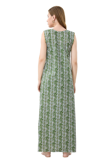 Summer Vibe Sleeveless Nighty - Green