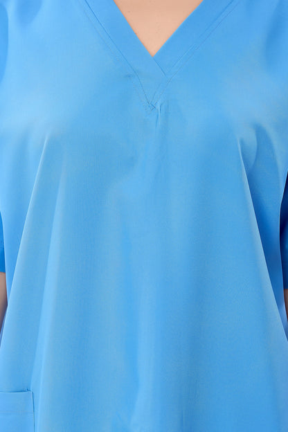 Hospital Patient Gown - Back Open - Unisex - Blue