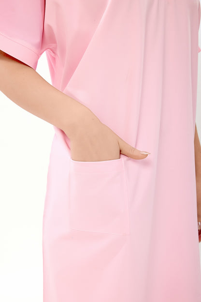 Hospital Patient Gown - Back Open - Unisex - Pink